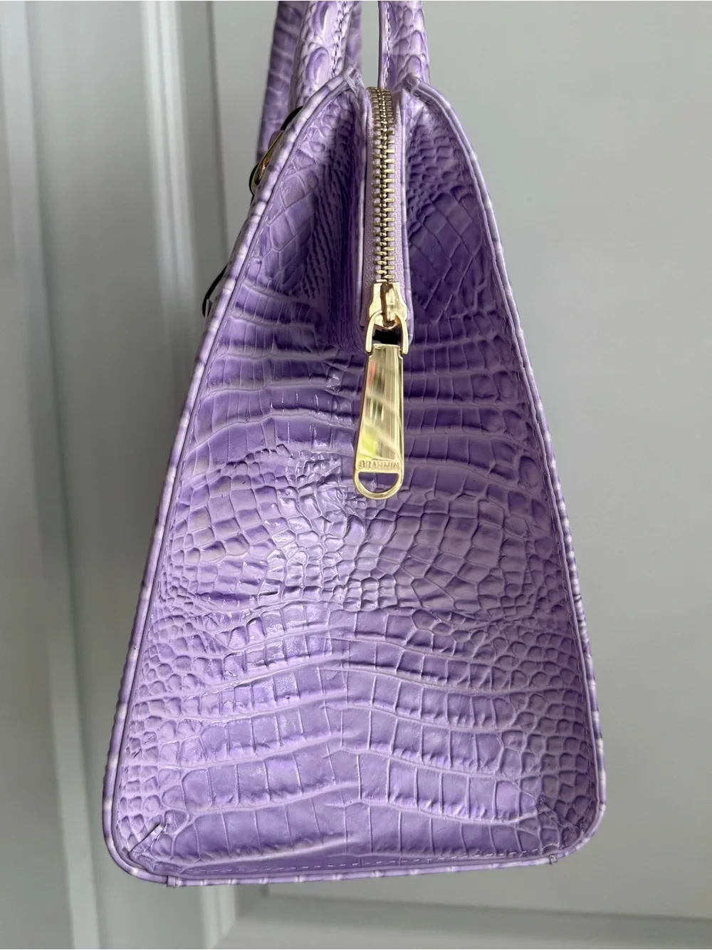 Brahmin Small Caroline Satchel Gentle Lavender Melbourne Leather
